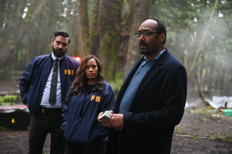 A scene from TV series The Irrational with Alec Mercer (Jesse L. Martin), Special Agent Marisa Clark (Maahra Hill) and Special Agent Jace Richards (Brian King). Credit: NBC