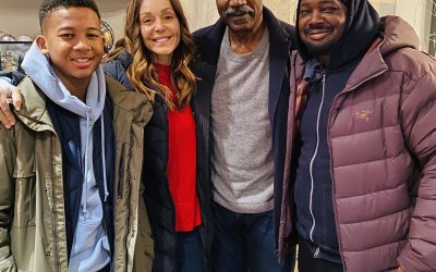 A behind the scenes keepsake with the cast of Hallmark's Holidazed and Sarah-Jane-Redmond.