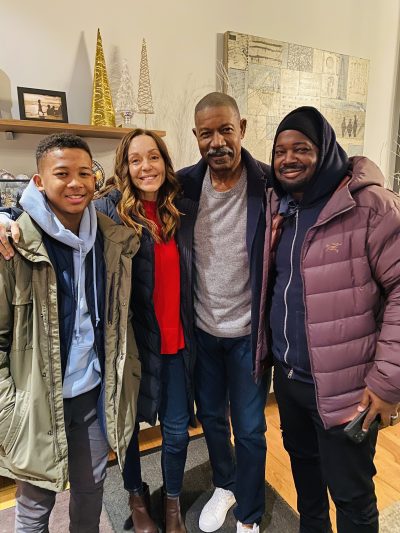 A behind the scenes keepsake with the cast of Hallmark's Holidazed and Sarah-Jane-Redmond.